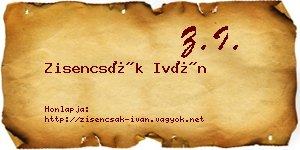 Zisencsák Iván névjegykártya