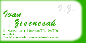 ivan zisencsak business card